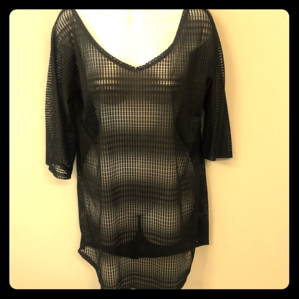Black swim cover-up